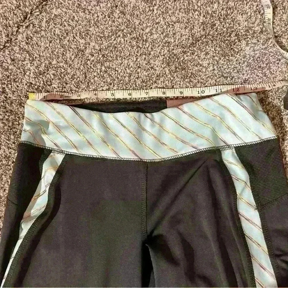 Tek Gear Womens Leggings Pants Multicolor Low Rise Drytek Stripe Yoga Athletic S - Picture 7 of 9